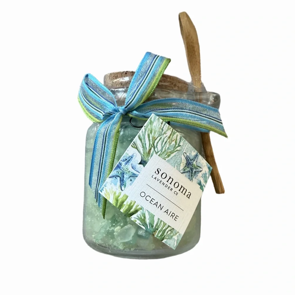 Ocean Aire Bath Salts in a Honey Pot 8oz by Sonoma Lavender Co. 8 oz -Spa Gift